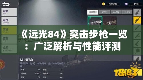 《远光84》突击步枪一览：广泛解析与性能评测